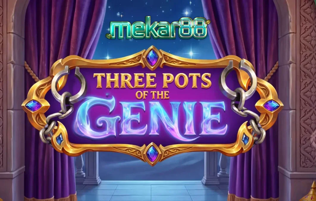 Tampilan visual slot Three Pots of the Genie dengan nuansa Arabian Nights